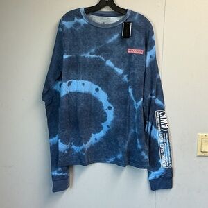 Airwalk Blue Tie-Dye Long Sleeve Tee